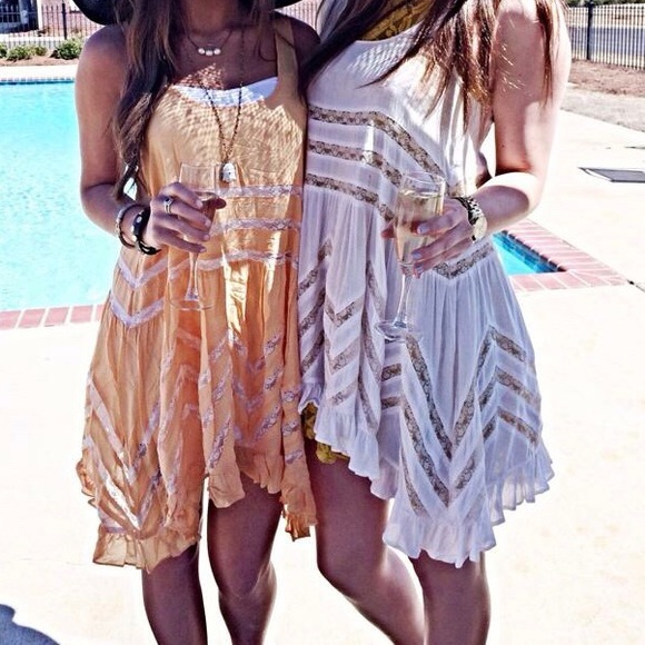 Free People hippie bohemian trapeze slip dress - Picture 7 of 7